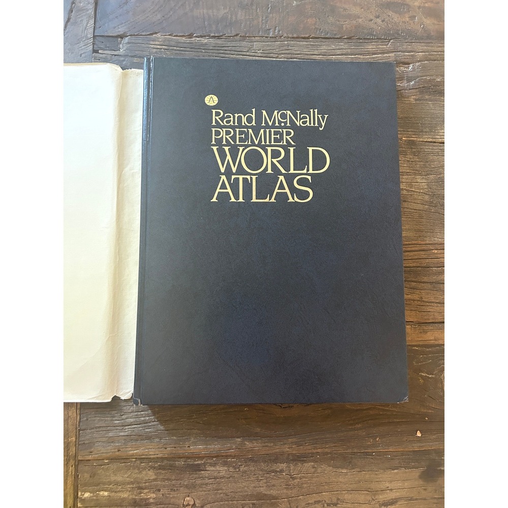 Vintage 1987 Rand McNally Premier Atlas Map Book Travel Decor Cottagecore School